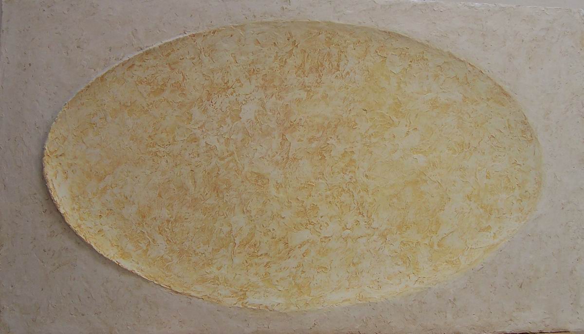 2006,Žlutý otisk plodu ,sádra, 88x50cm