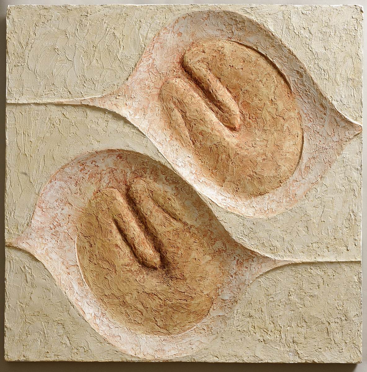 2008,Krajina zrodu ,sádra, 50x50cm