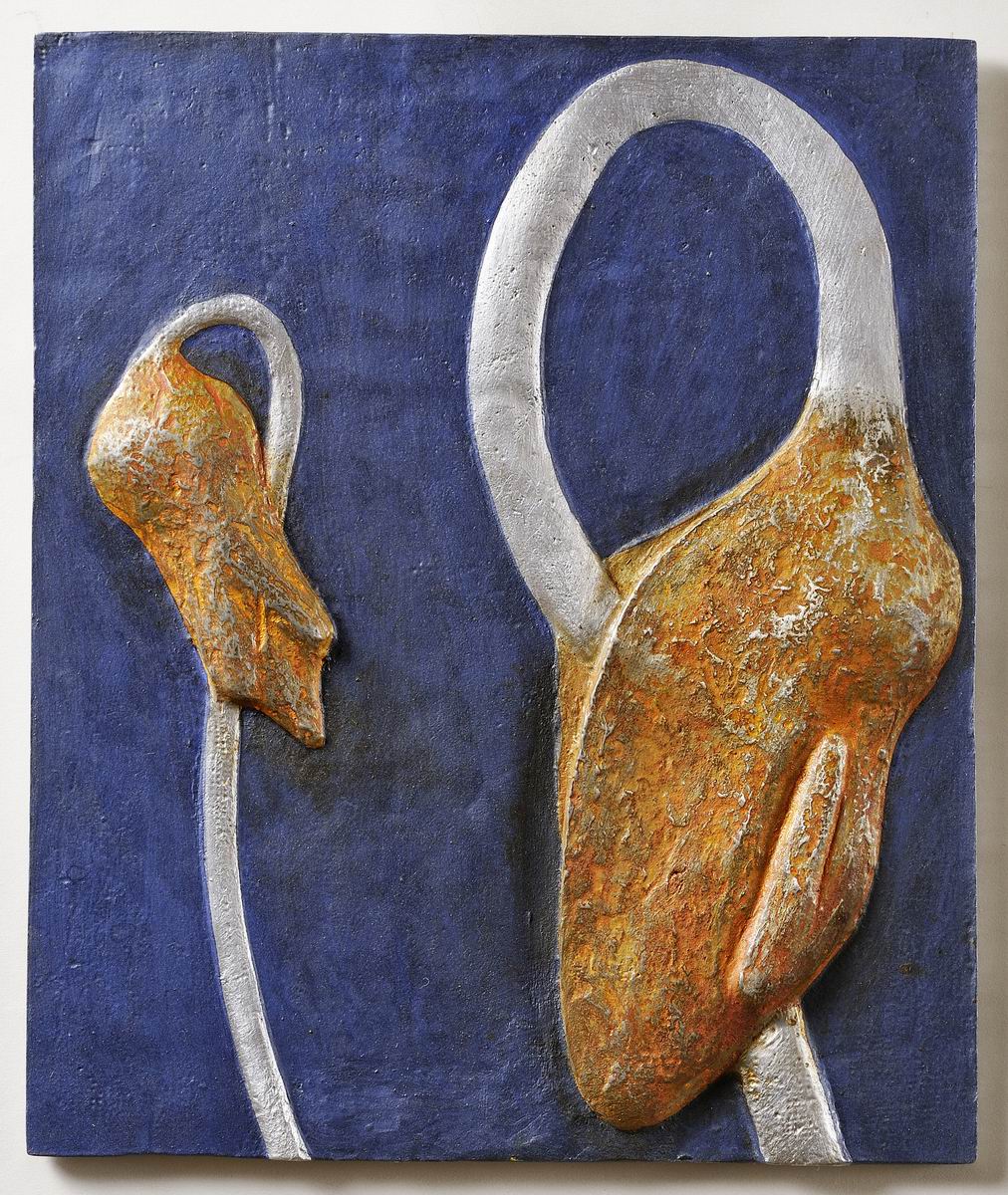 2010,Květy plodů 2 ,cín, 35x25 cm