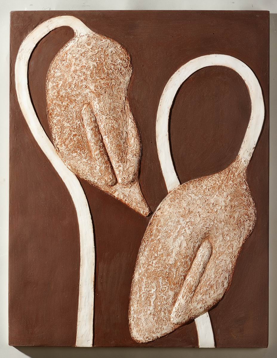 2010,Květy plodů I ,sádra, 65x50 cm