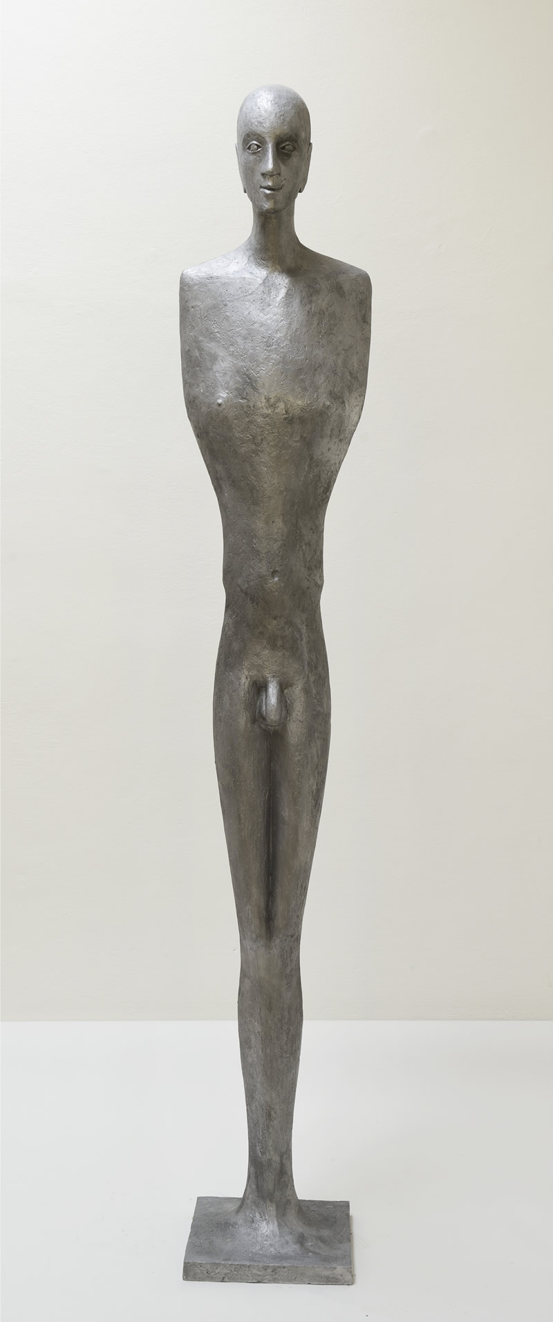 2014, Osudový muž-strážce, kompozit barevných kovů ,220 cm,  2014, The fateful man-guardian, glass-cement composite, 220 cm.jpg